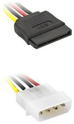 4-Pin Molex - 15-Pin Sata Cable 0.15m Πολύχρωμο CAB-W011 Powertech