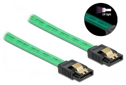 7-Pin SATA III male - 7-Pin SATA III male Cable 0.7m Πράσινο (CAB-W036) Powertech