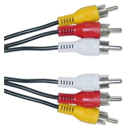 Cable 3x RCA male - 3x RCA male 3m (CAB-R005) Powertech