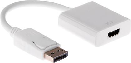 Display Port to HDMI Μετατροπέας DisplayPort male σε HDMI female Λευκό Powertech