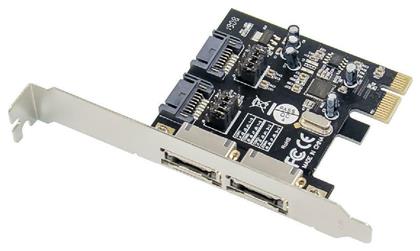 Κάρτα PCIe σε 2 θύρες SATA Powertech