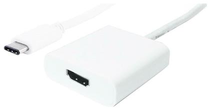Μετατροπέας USB-C male σε HDMI female Λευκό (PTH-037) Powertech