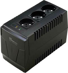 Powertech PT-AVR-1500 Compact Σταθεροποιητής Τάσης 1500VA με 3 Πρίζες Ρεύματος από το Elektrostore24