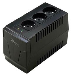 Powertech PT-AVR-1500 Compact Σταθεροποιητής Τάσης 1500VA με 3 Πρίζες Ρεύματος από το Elektrostore24