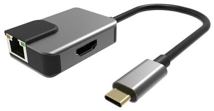 PTH-053 USB-C Αντάπτορας Δικτύου για Ενσύρματη σύνδεση Gigabit Ethernet Powertech