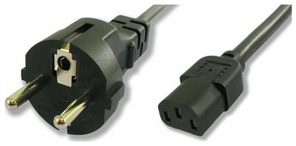 Schuko - IEC C13 Cable 1.5m Μαύρο (CAB-P020) Powertech