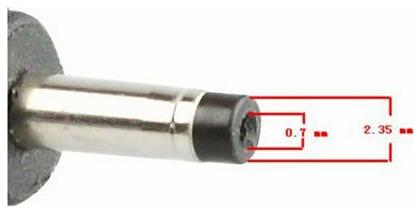 Βύσμα 2.35x0.7mm για Φορτιστή Laptop Asus (M21) Powertech