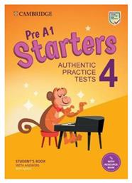 Pre A1 Starters 4 Student's Book Without Answers With Audio Authentic Practice Tests - Cambridge University