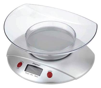 PRKS-40379 Ψηφιακή Ζυγαριά Κουζίνας 1gr/5kg Ασημί Primo