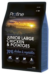 Junior Large Breed Chicken & Potatoes 3kg Ξηρά Τροφή με Λίγα Σιτηρά για Κουτάβια Μεγαλόσωμων Φυλών με Κοτόπουλο και Πατάτες Profine