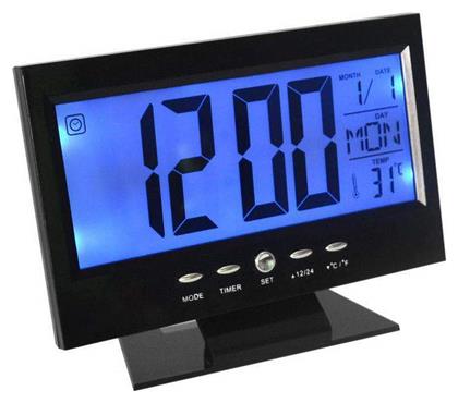 DS-8082 Μαύρο Επιτραπέζιο Ψηφιακό Ρολόι με Ξυπνητήρι
