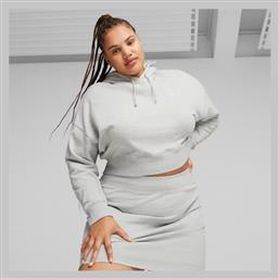 Classics Cropped Γυναικείο Φούτερ με Κουκούλα Γκρι Puma