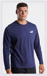 Essentials Ανδρική Μπλούζα Μακρυμάνικη Navy Μπλε Puma