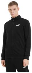 Essentials Ανδρική Φούτερ Ζακέτα με Τσέπες Μαύρη Puma