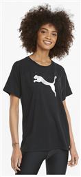 Evostripe Γυναικείο T-shirt Μαύρο με Στάμπα Puma