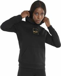 Γυναικείο Φούτερ με Κουκούλα Μαύρο Puma