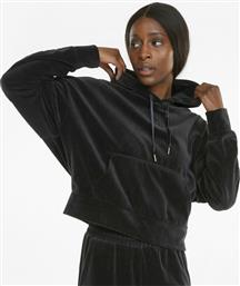 Her Γυναικείο Βελουτέ Φούτερ με Κουκούλα Μαύρο Puma