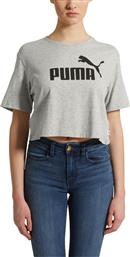 Puma Κοντομάνικο Crop Top Γκρι από το Asos