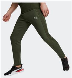 Παντελόνι Φόρμας με Λάστιχο Χακί Puma