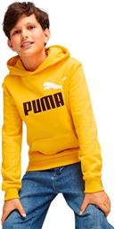 Puma Παιδικό Φούτερ με Κουκούλα και Τσέπες Κίτρινο