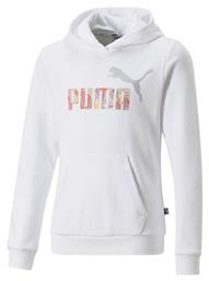 Παιδικό Φούτερ με Κουκούλα Λευκό Puma
