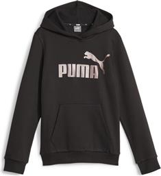 Puma Παιδικό Φούτερ με Κουκούλα Μαύρο