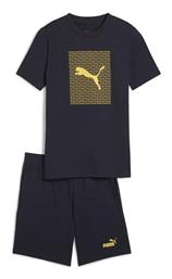 Παιδικό Σετ με Σορτς Καλοκαιρινό 2τμχ Μπλε Puma