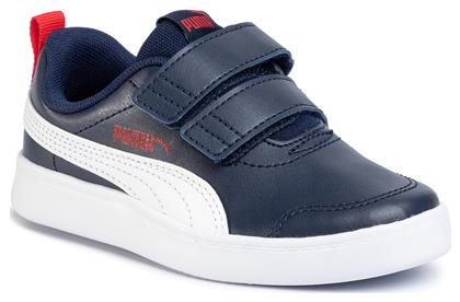 Παιδικό Sneaker Courtflex με Σκρατς Navy Μπλε Puma