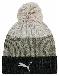 Pom Pom Beanie Unisex Σκούφος Πλεκτός σε Γκρι χρώμα Puma