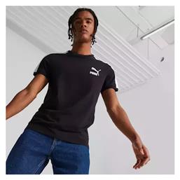 T7 Iconic Ανδρικό T-shirt Μαύρο με Λογότυπο Puma