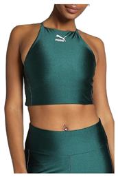 T7 Shiny Γυναικείο Αθλητικό Crop Top Αμάνικο Πράσινο Puma