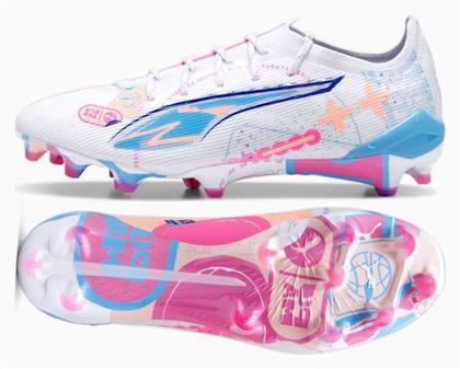 Ultra 5 Ultimate Ποδοσφαιρικά Παπούτσια με Τάπες FG Λευκά Puma