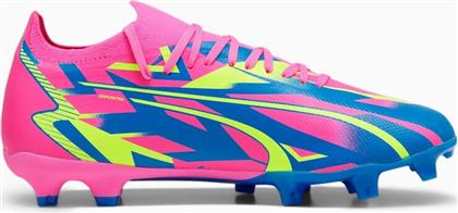 Puma Ultra Match Energy Luminous FG/MG Χαμηλά Ποδοσφαιρικά Παπούτσια με Τάπες Ροζ