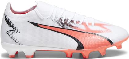 Puma Ultra Match FG/AG Χαμηλά Ποδοσφαιρικά Παπούτσια με Τάπες Λευκά από το Spartoo