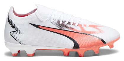 Puma Ultra Match FG/AG Χαμηλά Ποδοσφαιρικά Παπούτσια με Τάπες Λευκά από το Spartoo