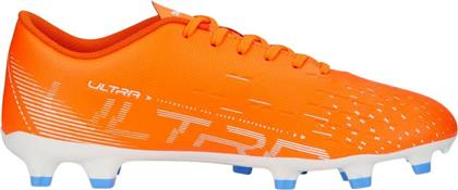 Puma Ultra Play FG/AG Χαμηλά Ποδοσφαιρικά Παπούτσια με Τάπες Ultra Orange / Puma White / Blue Glimmer από το Epapoutsia