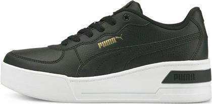 Puma Wedge Tennis Low Γυναικείο Sneaker Μαύρο από το Troumpoukis