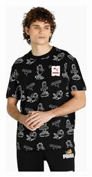 X Garfield Aop Ανδρικό T-shirt Μαύρο με Στάμπα Puma