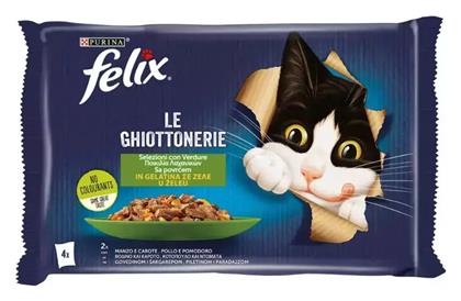 Felix Le Chiottonerie Βοδινό / Κοτόπουλο / Λαχανικά σε Ζελέ 85gr 4τμχ Purina