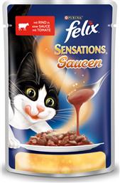 Purina Felix Sensations Sauces Βοδινό / Ντομάτα 100gr από το Plus4u