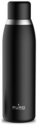 Smart Bottle Μπουκάλι Θερμός σε Μαύρο χρώμα 0.50lt Puro