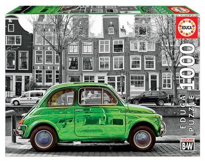 Puzzle B&W Car in Amsterdam 2D 1000 Κομμάτια - Educa
