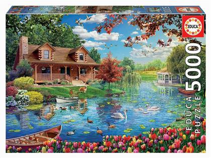 Puzzle Casita En El Lago 2D 5000 Κομμάτια - Educa