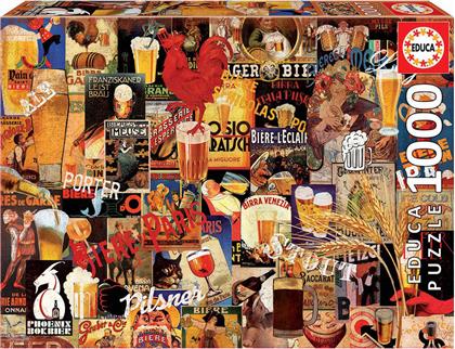 Puzzle Vintage Beer Collage 2D 1000 Κομμάτια