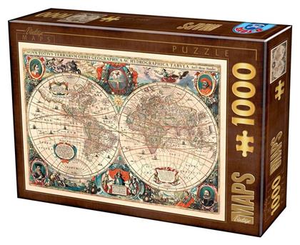 Puzzle Vintage Map 2D 1000 Κομμάτια - D Toys