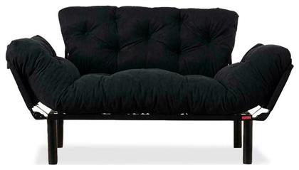 PWF-0018 Διθέσιος Καναπές Κρεβάτι Υφασμάτινος 155x73x85εκ. Μαύρος - Pakketo