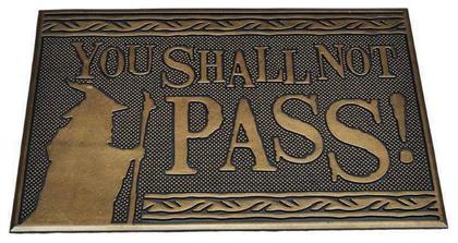 Πατάκι Εισόδου από Καουτσούκ Lord Rings You Shall Not Pass Γκρι 40x60εκ. Pyramid International