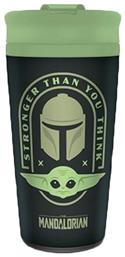Star Wars: The Mandalorian (Stronger Than You Think) Κούπα Με Καπάκι Μεταλλική Μαύρη 450ml Pyramid International