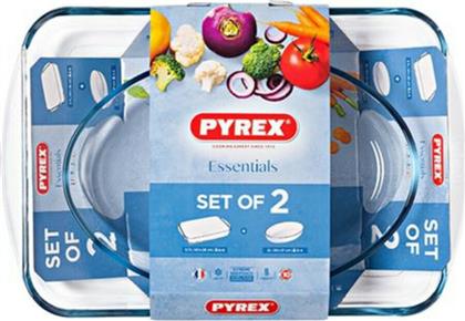 Pyrex Essentials Ορθογώνιο Πυρίμαχο Σκεύος Γυάλινο 2τμχ