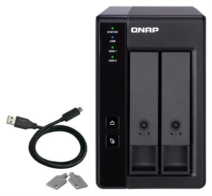 Θήκη για 2 Σκληρούς Δίσκους 3.5'' SATA III με σύνδεση USB 3.1 Type-C QNap